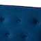 Baxton Studio Sorrento Blue Velvet Walnut Finished 3-Piece Wooden Living Room Set 160-9938-9940 - alternate 6